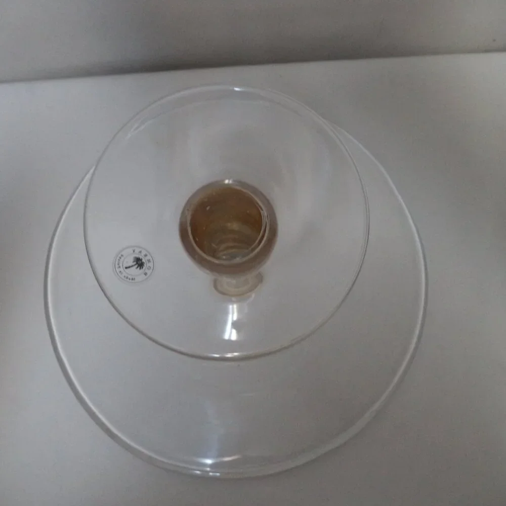 Bombay glass Cake stand pedestal display Made in Poland 7